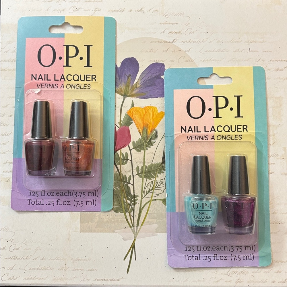 New OPI Mini Nail Polish 
Set of Two Brand
4 bottles total Nail Laquer
